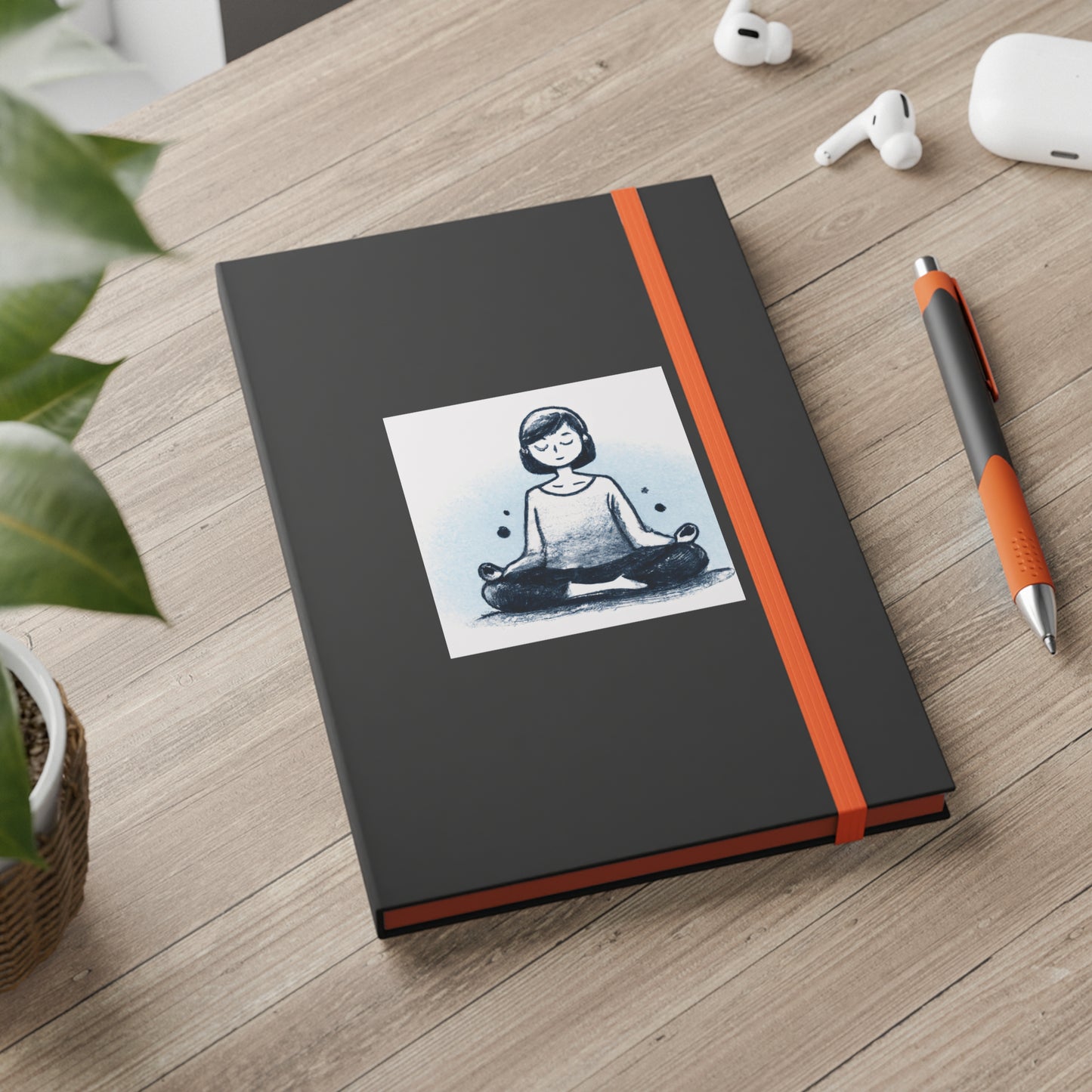 Yoga Meditation Color Contrast Notebook - Ruled