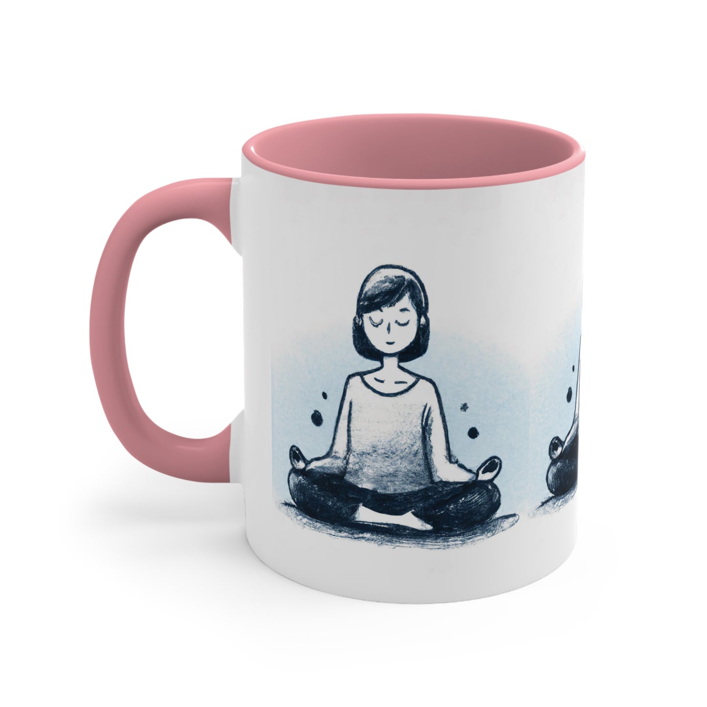 Yoga Meditation Accent Coffee Mug, 11oz