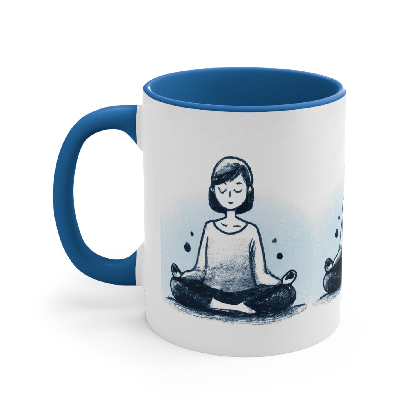 Yoga Meditation Accent Coffee Mug, 11oz