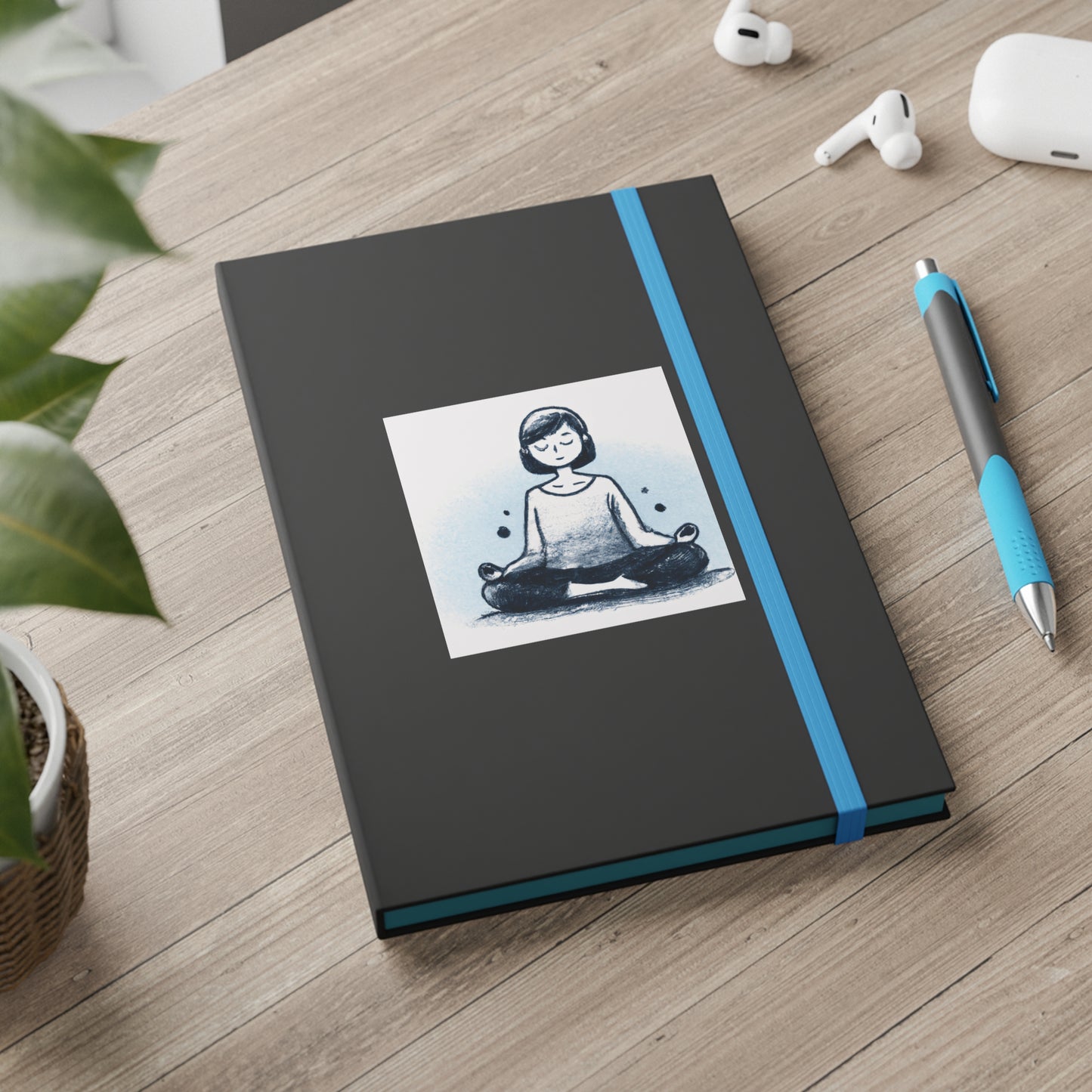 Yoga Meditation Color Contrast Notebook - Ruled