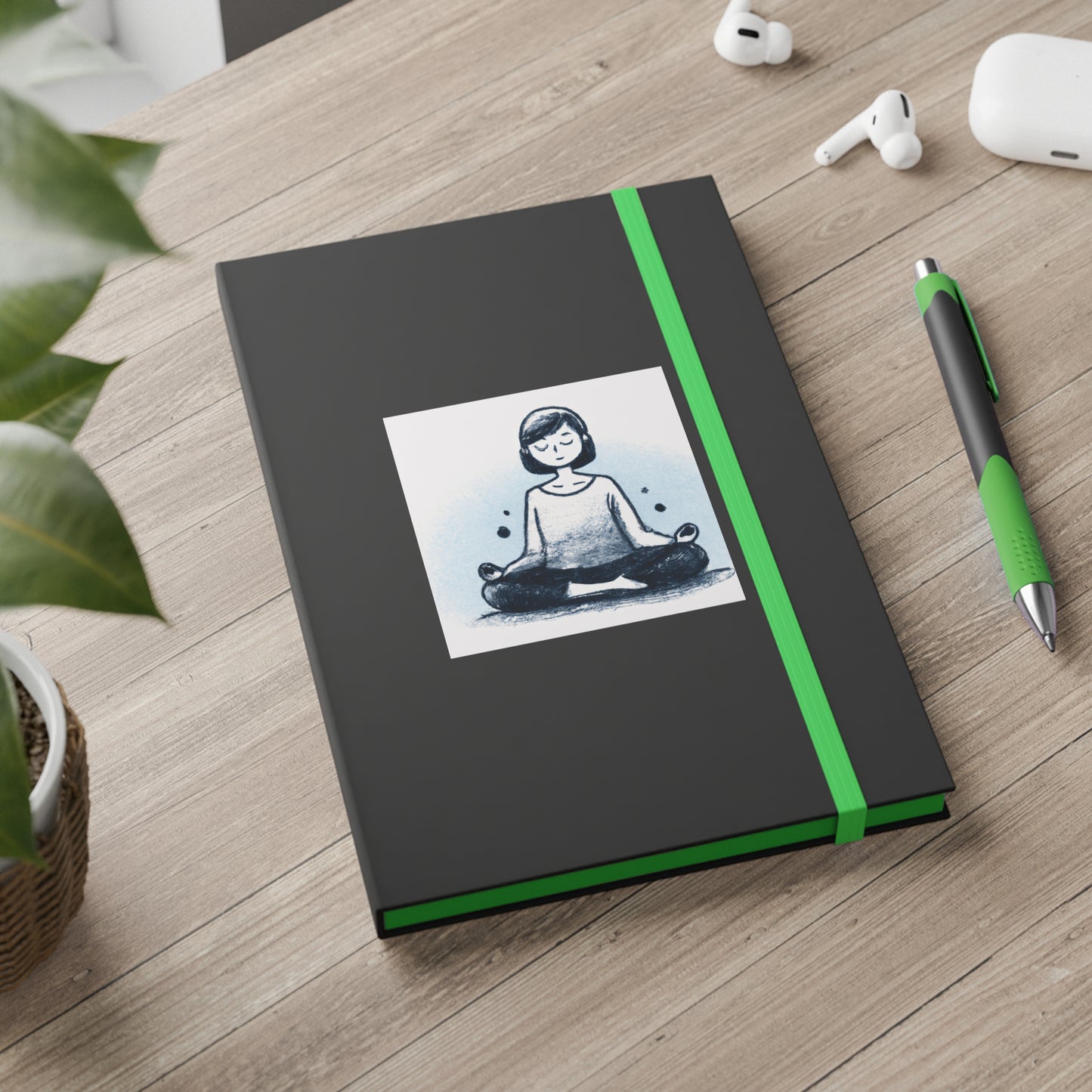 Yoga Meditation Color Contrast Notebook - Ruled