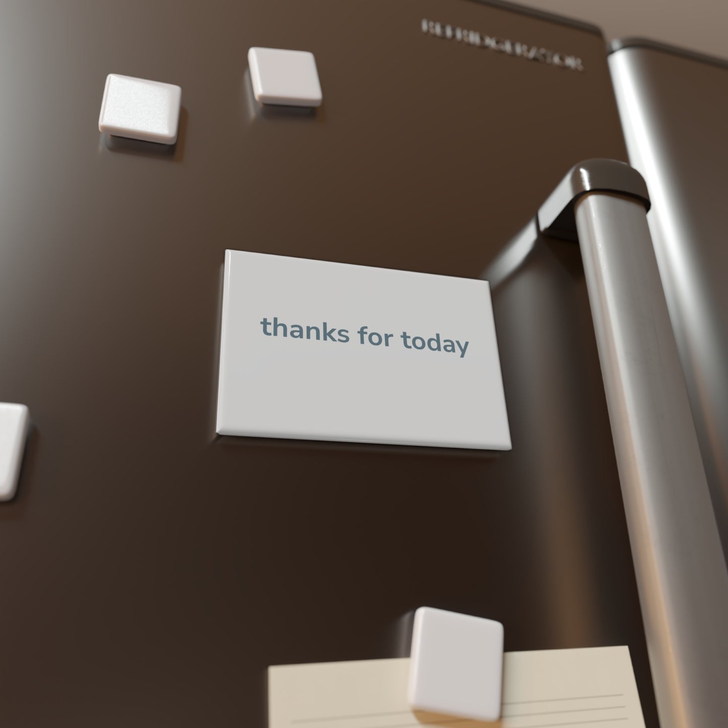 Rectangle Button Magnet - 'Thanks for Today' Decor, Gratitude Gift, Office or Home Fridge Magnet, Motivational Gift, 1 & 10 pcs Set